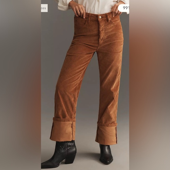 NWT The Scotty Cuffed High-Rise Straight-Leg Jeans by Pilcro, sz 30 - Picture 2 of 5